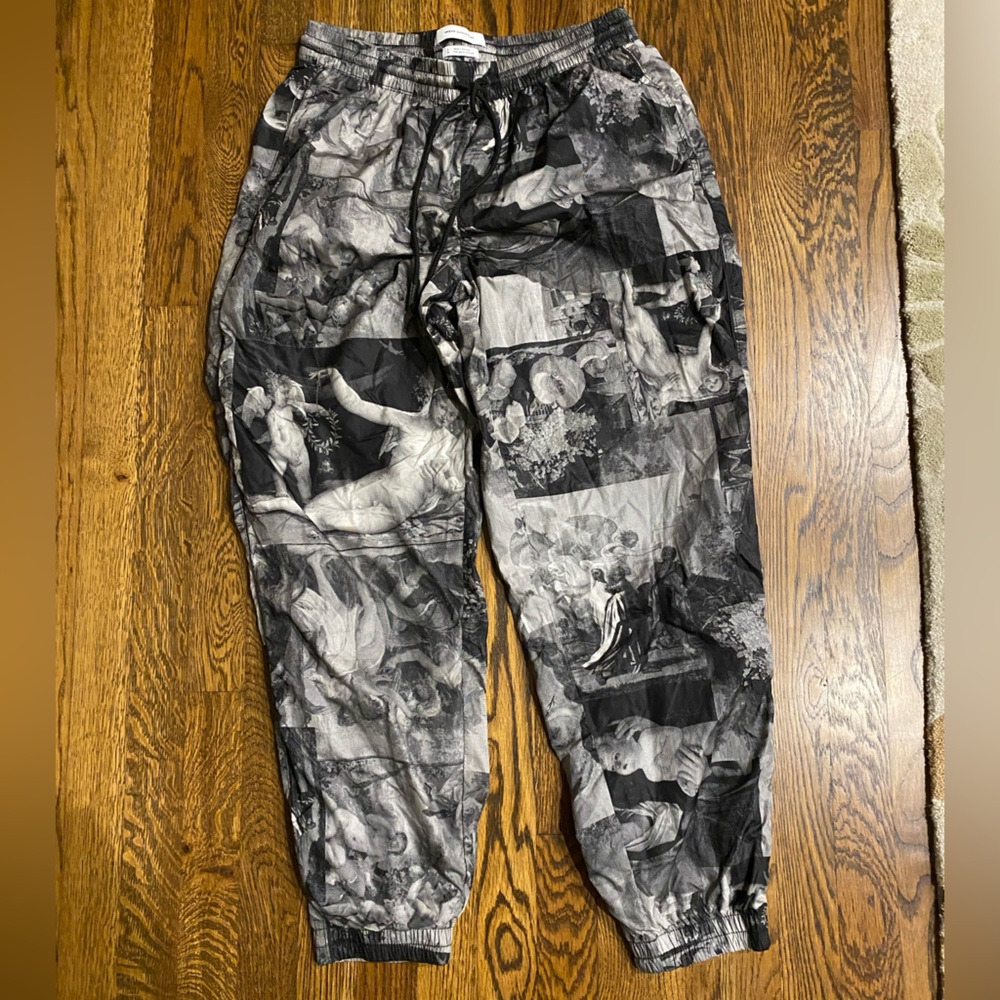 Unisex Renaissance Print Gray Jogger Pants